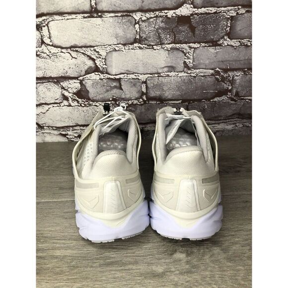 HOKA Project Clifton Blanc de Blanc Lunar White Mesh Center Zip Gym Shoes Men 8M - Picture 3 of 16